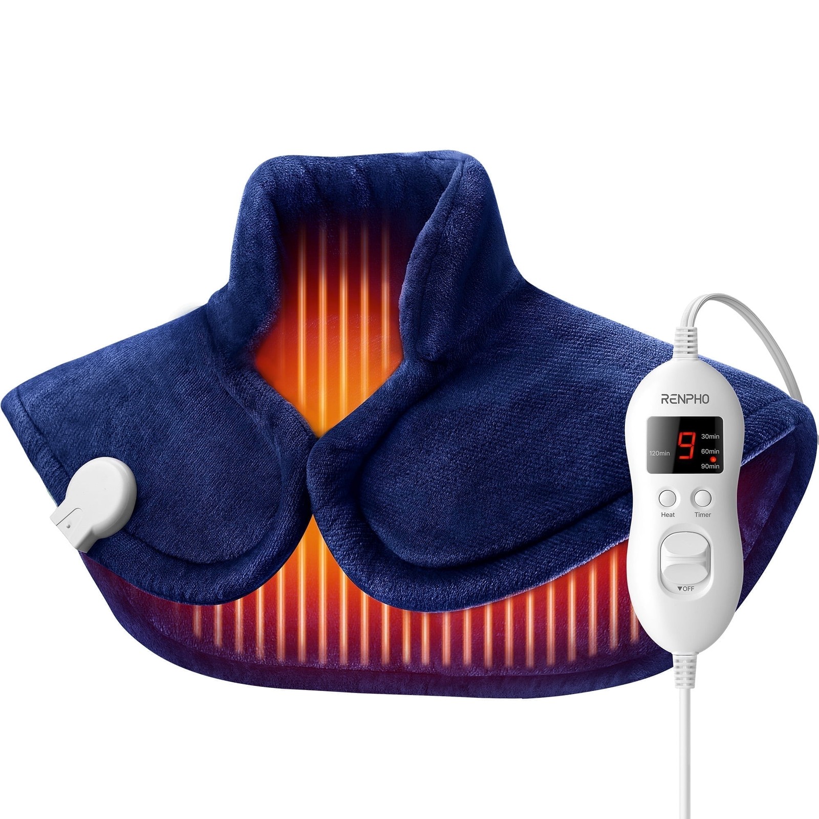 RENPHO Extra Large Heating Pad for Shoulders Neck and Back FSA HSA Eligible Blue