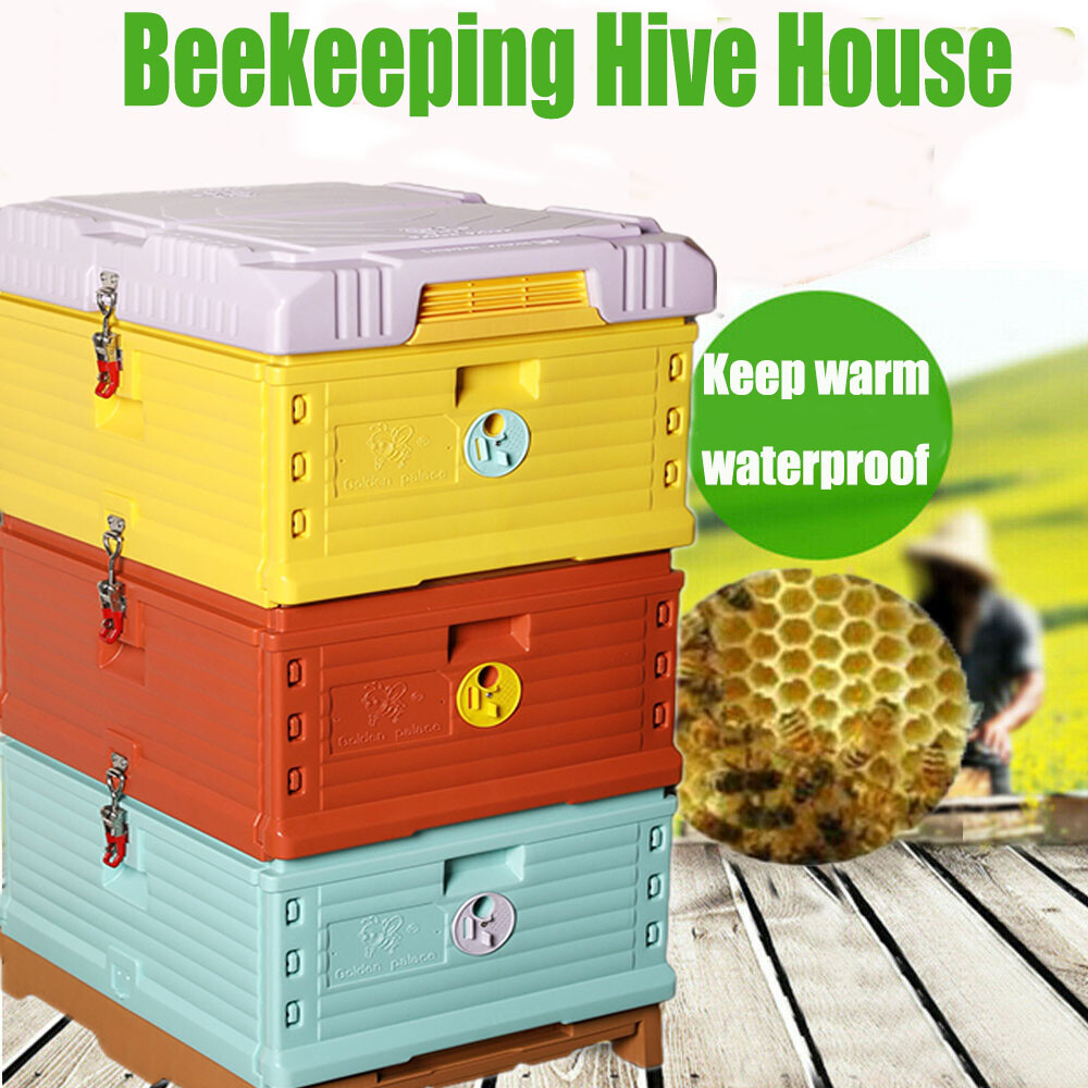 3-layers Insulated Bee Hives House Honey Bee Hive Box Beekeeping Equipment Boxes