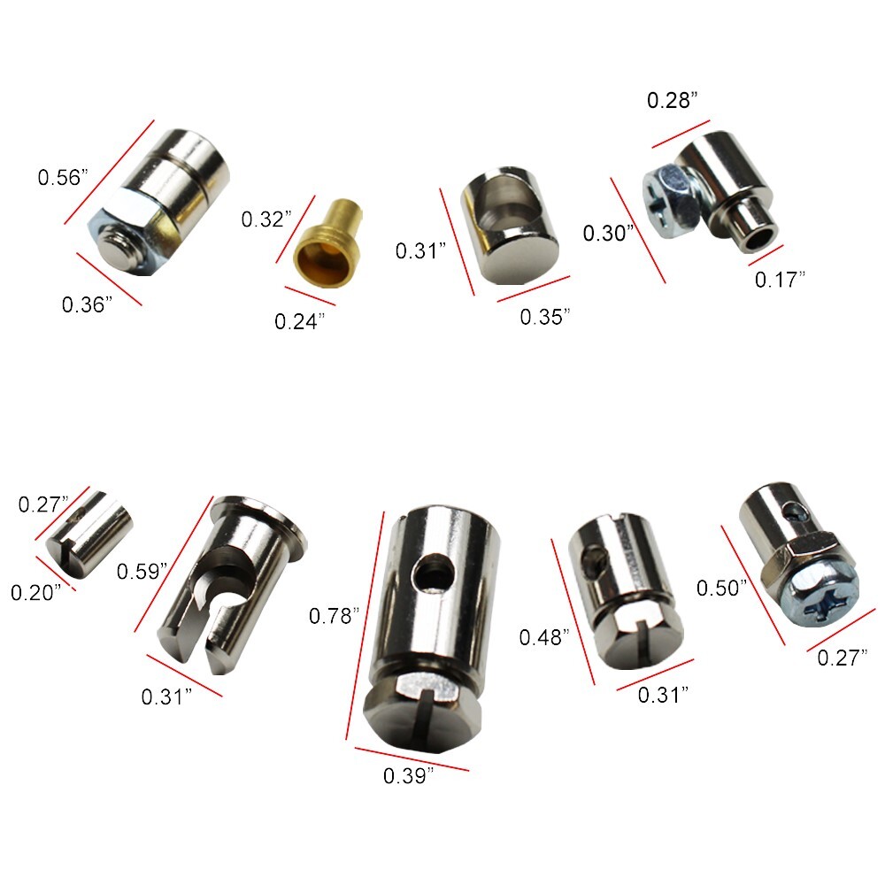 [SASA] UNIVERSAL INNER CLUTCH THROTTLE BRAKE CABLE REPAIR KIT MOTORCYCLE NIPPLES