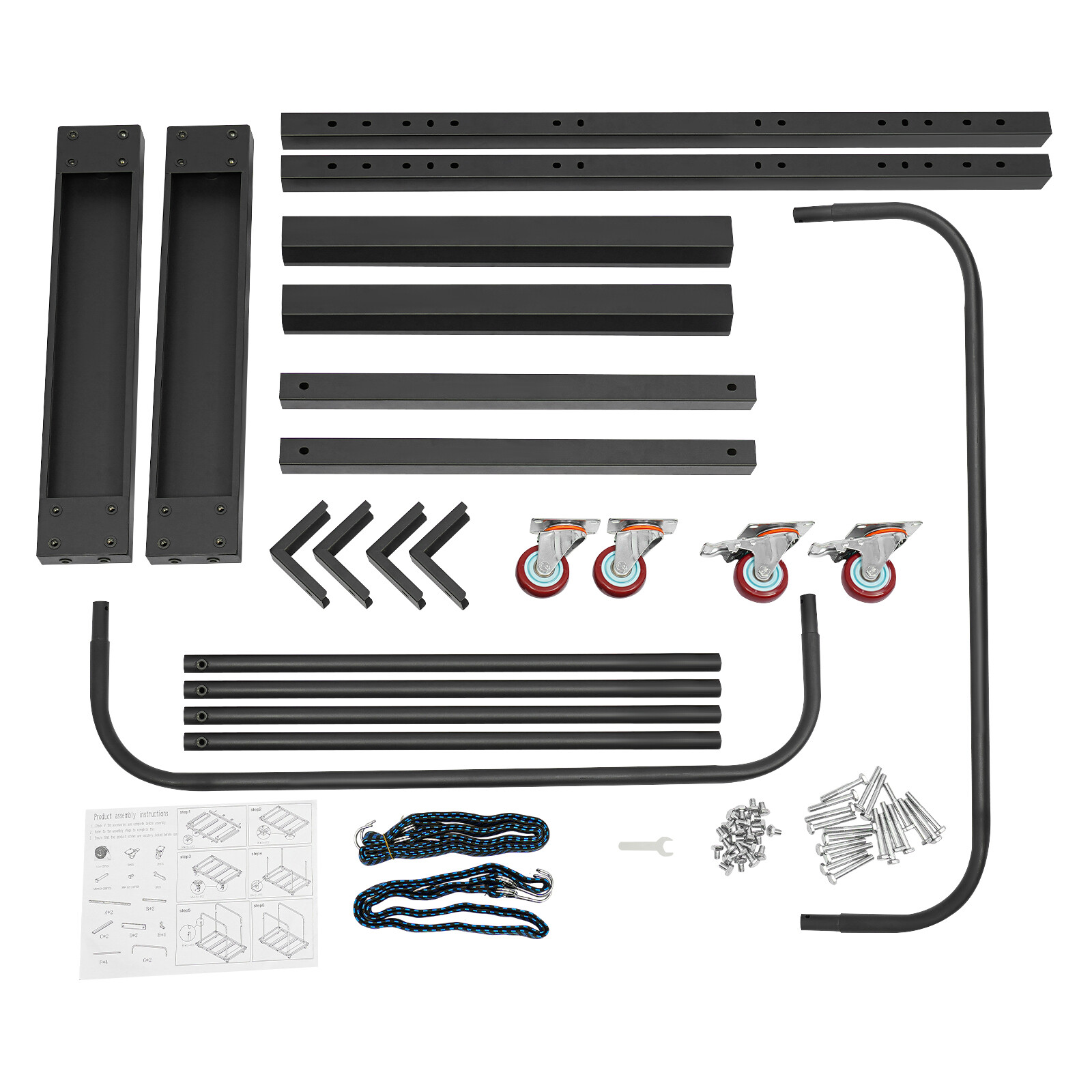 Large Capacity Rolling Cart, Folding Table Cart, Folding Table Trolley