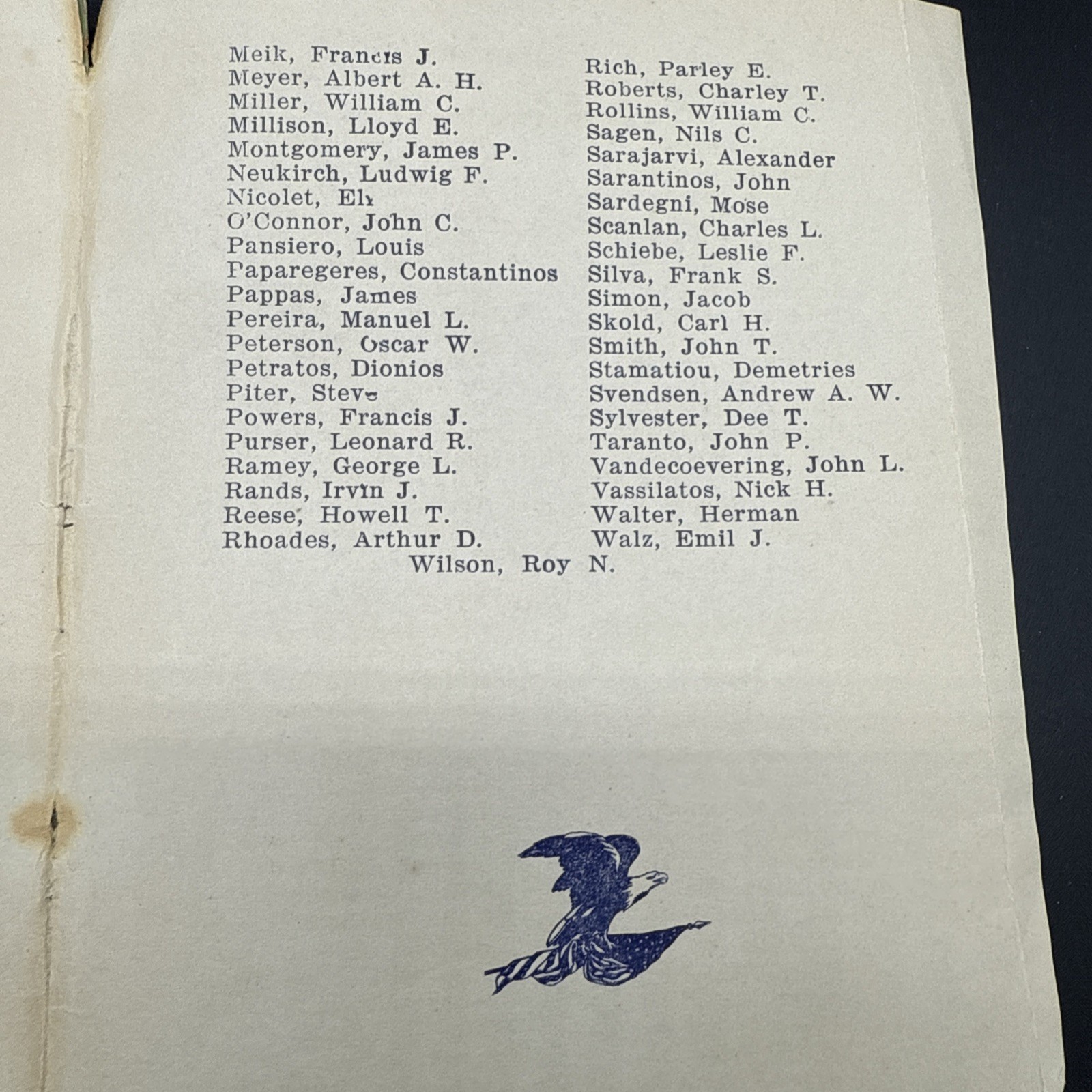 31st Infantry Division Co. A 75th Regiment Camp Lewis WA WWI 1918 Christmas Menu