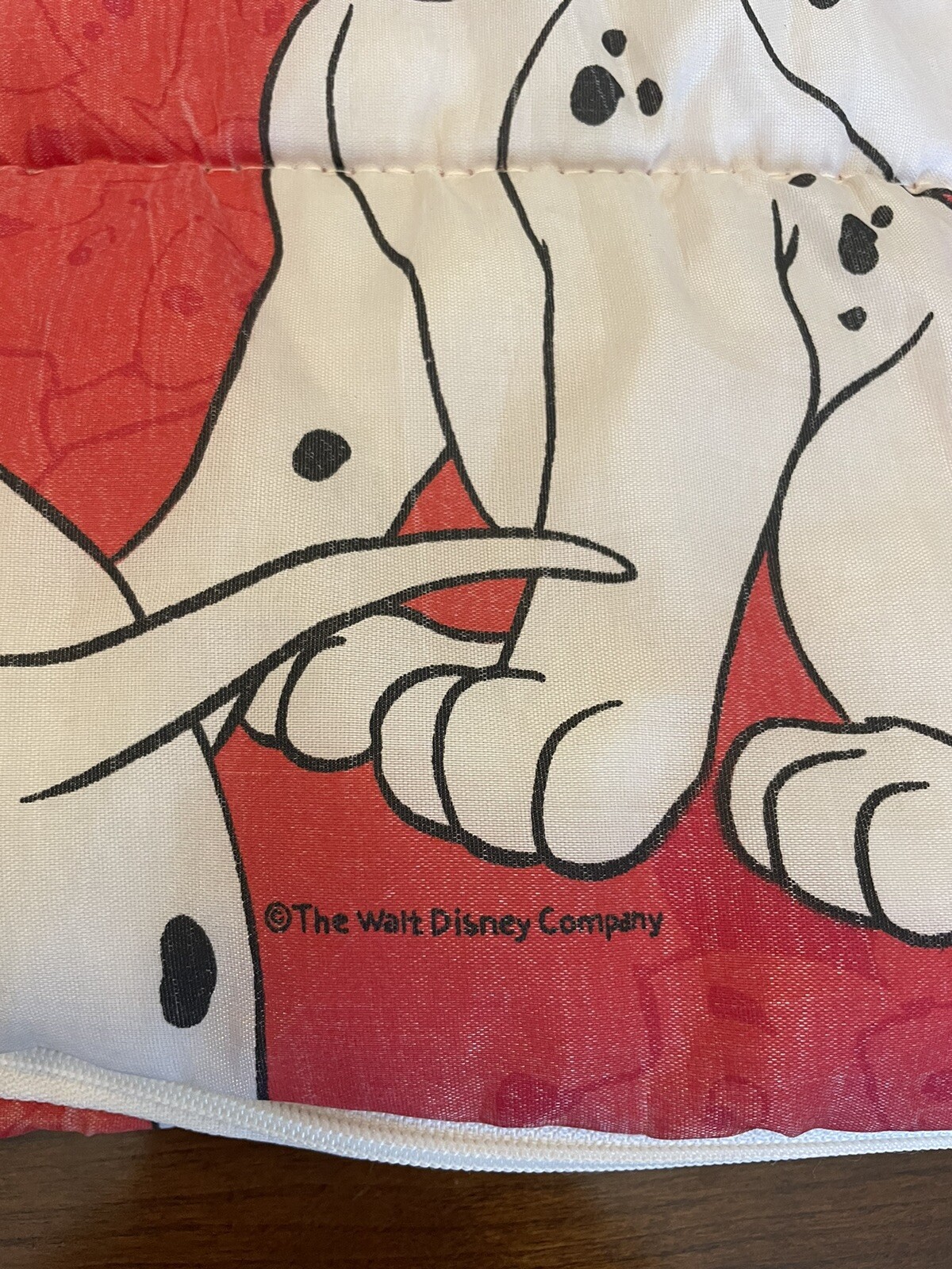 Vintage 90's Disney 101 Dalmatians Red Double Sided Youth Sleeping Bag Read