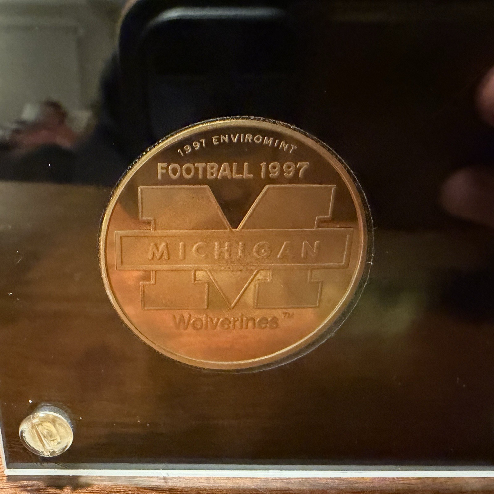 The University Of Michigan 1997 Flip Coin Proof Set 18/500 24KT Gold Pure Silver