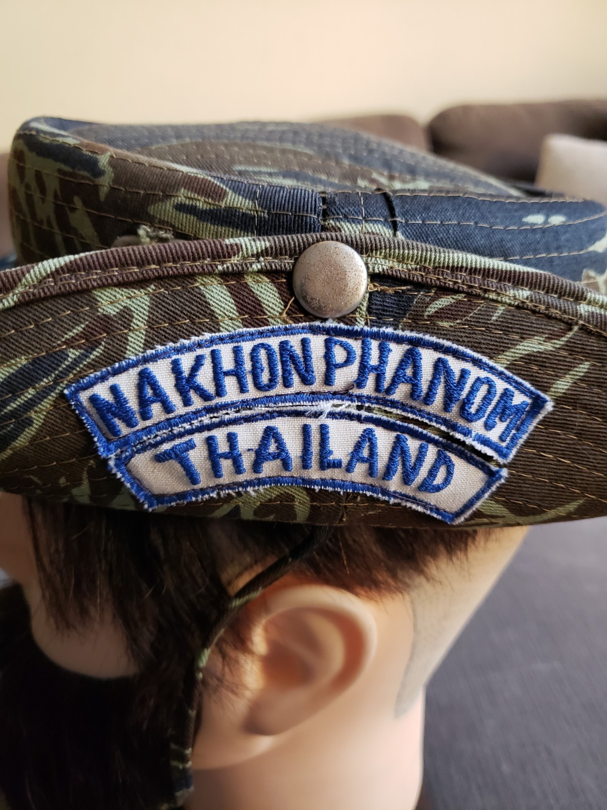RARE! Vintage Vietnam War Era Nakhon Phanom Thailand Tiger Camo Boonie Bush Hat