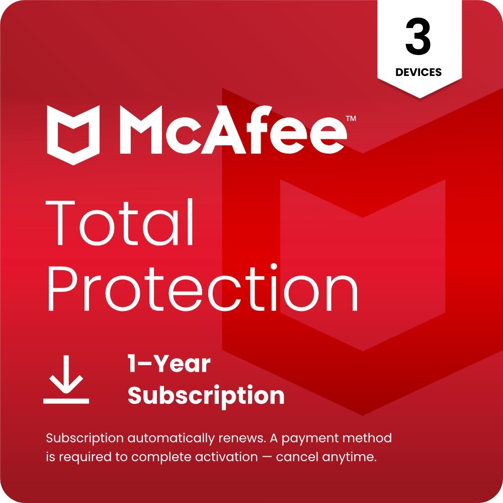 McAfee Total Protection 2026 | 3 Device | Direct from McAfee | Digital Download