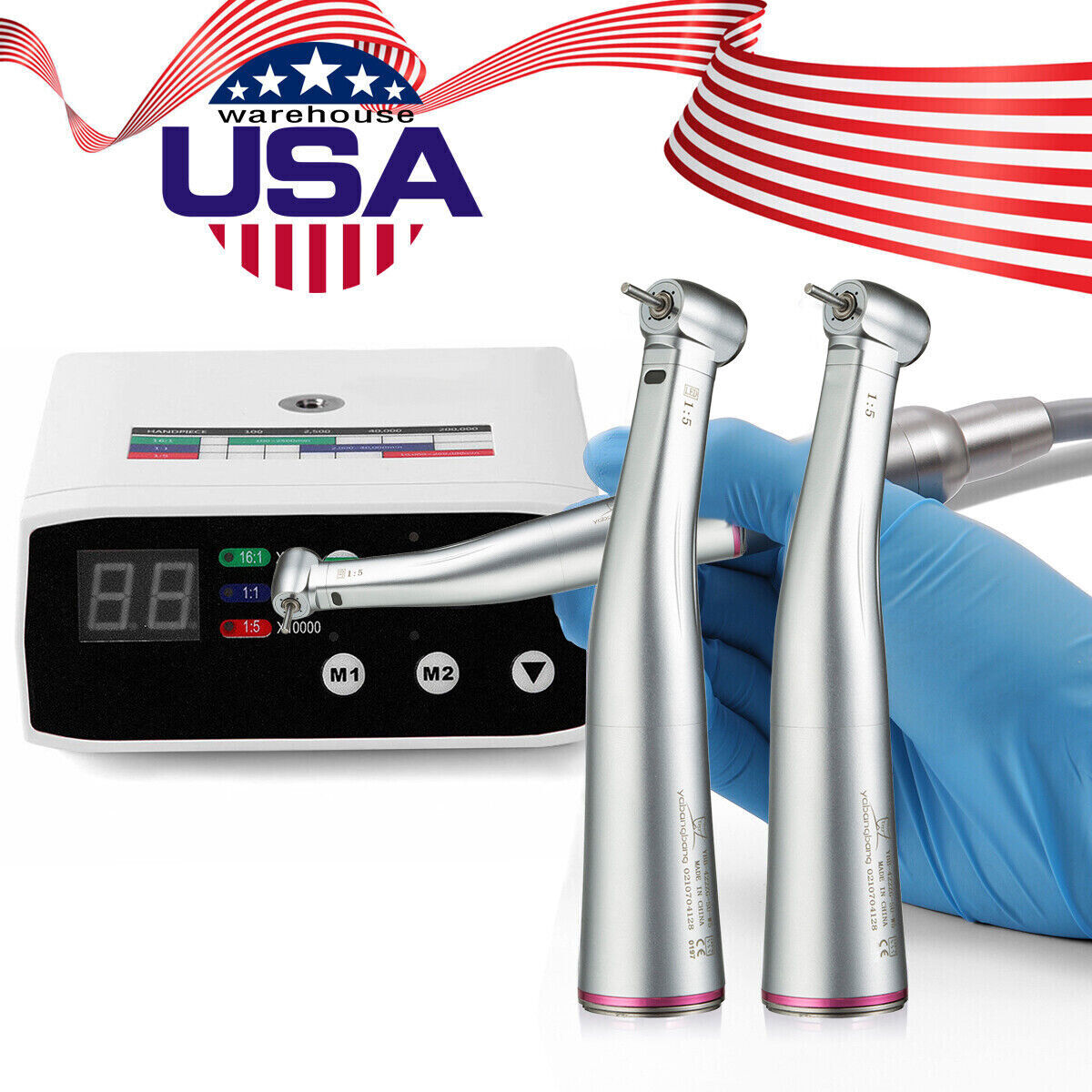 Dental LED Brushless Electric Micro Motor / 1:5 Increasing Handpiece Fit NSK st