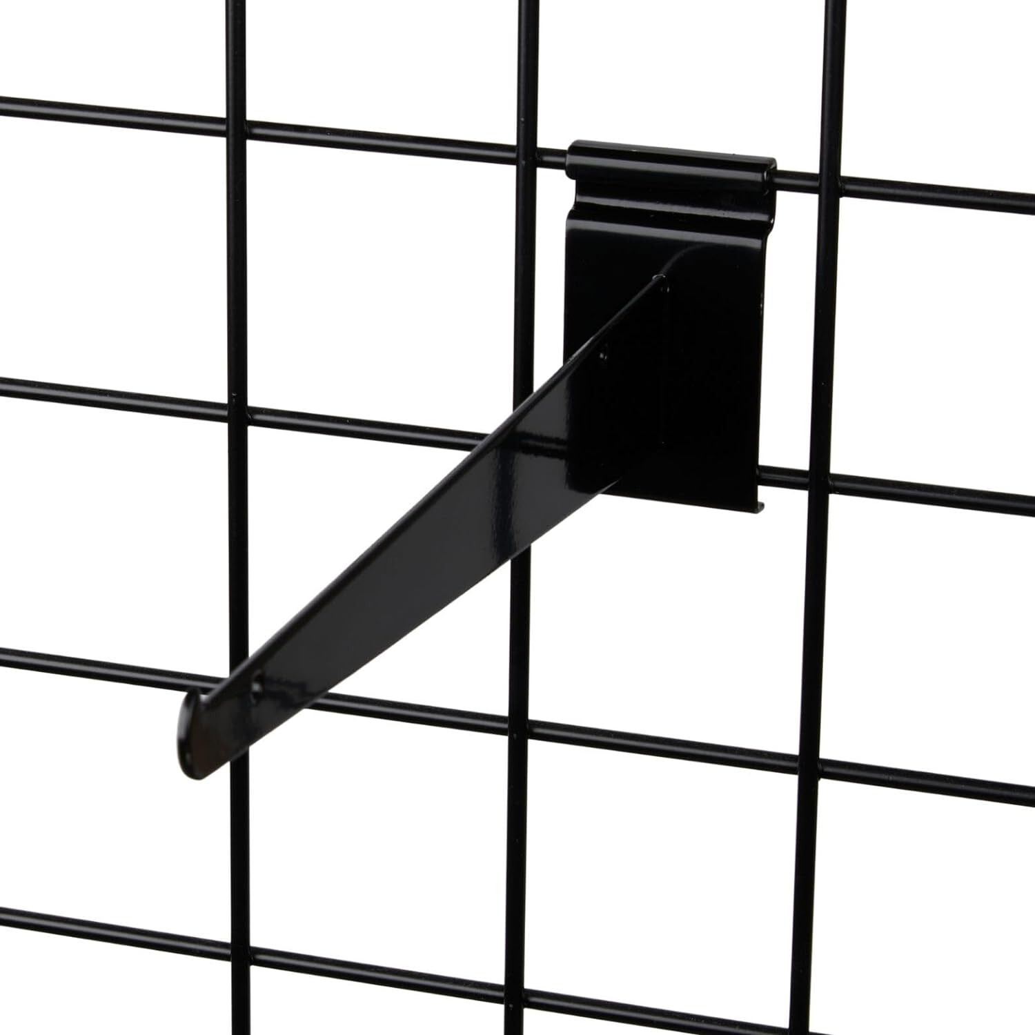 Lot of 10 12" Wire Grid Slat Brackets Shelf Bracket Gridwall Black 3" On Center