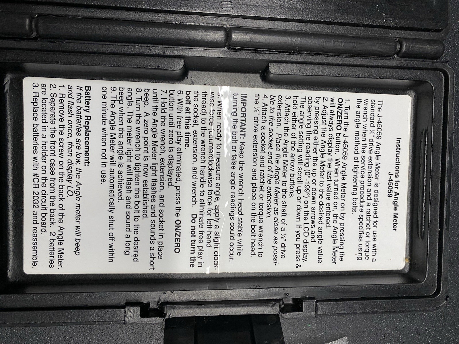 SPX Kent-Moore Torque Angle Sensor Kit J-45059