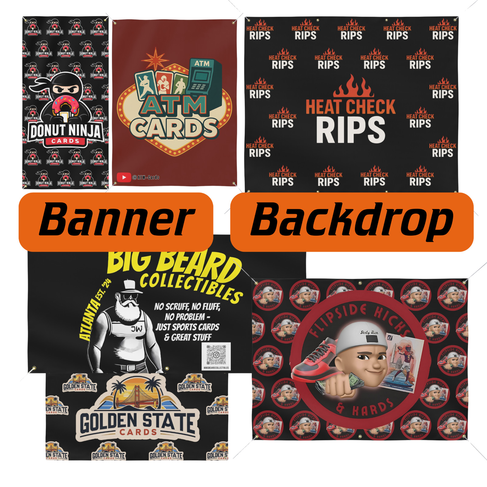 Custom Card Breakers Banner Breaking Backdrop | Whatnot card breaks backdrop
