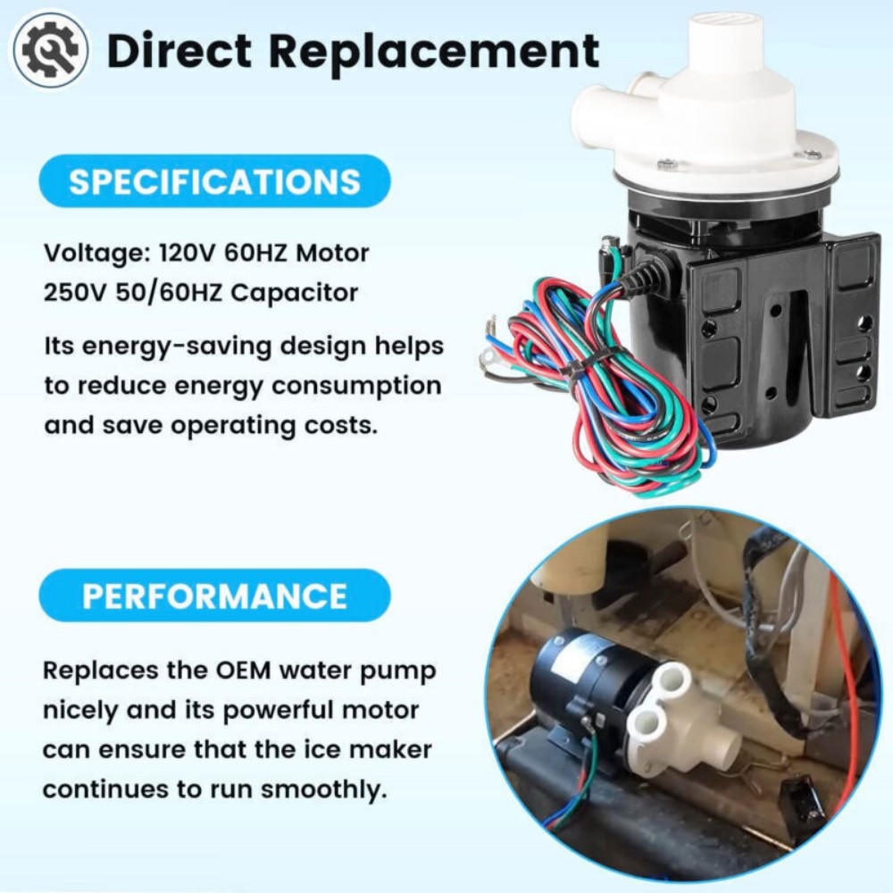 Water Pump Motor Assembly for Hoshizaki Ice Machine KM-450 KM-900 APTA92P10WD1🌟