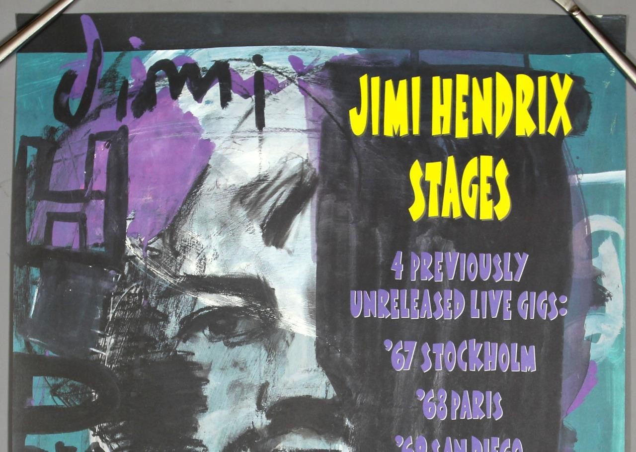 JIMI HENDRIX – rare original 1991 Polydor KK promo poster **STAGES**