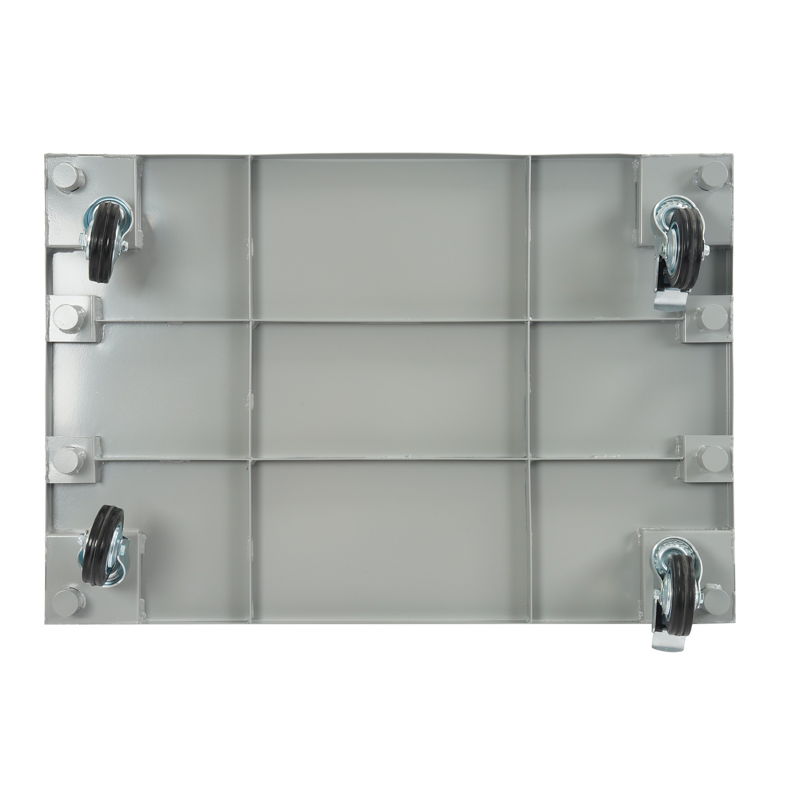 2-in-1 Platform Truck Cart Steel Panel Flatbed Dolly Cart 2000lbs with 4 Casters