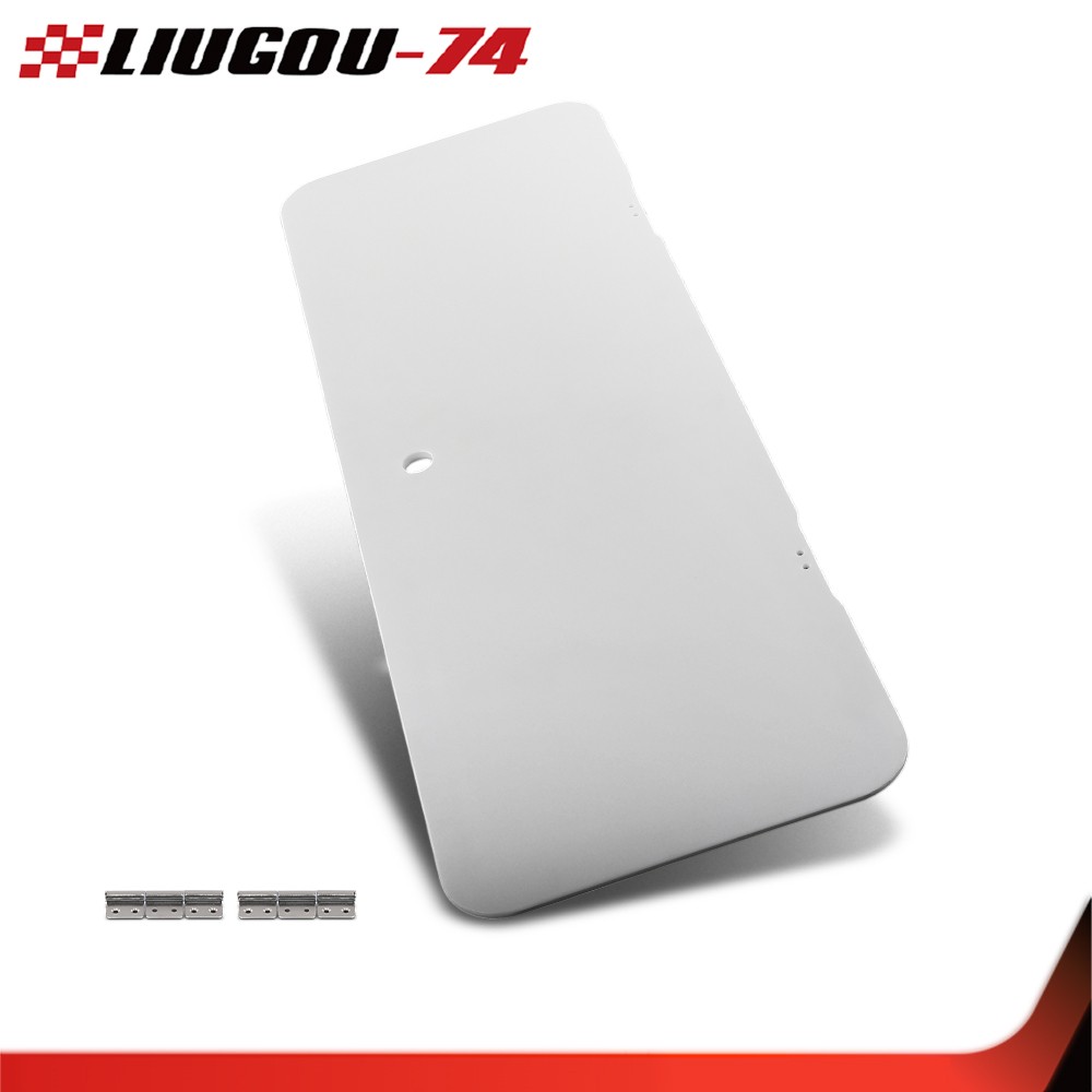 Boat White PE Ski Locker Door Cover Lid With Hinge Kits Fit For LARSON GLASTRON