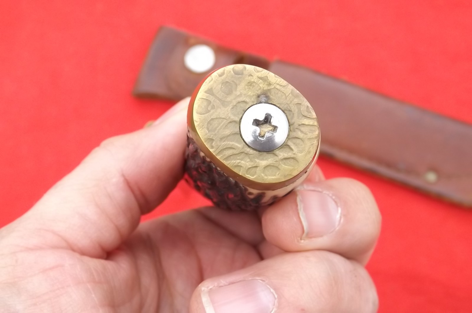 Vintage Schrade USA 498 49er Fixed Blade Knife N SHEATH CASE NICE USED SHAPE