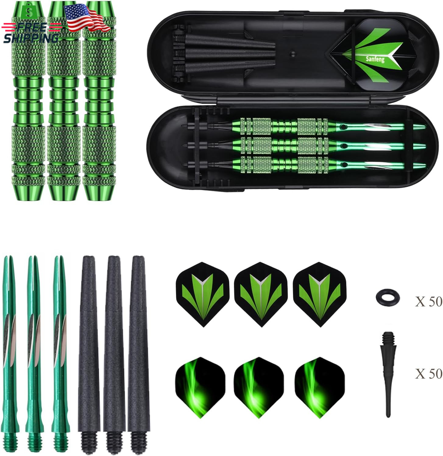 Soft Tip Darts Set 18/20 Grams - Professional Darts Plastic Tip with Brass Barre