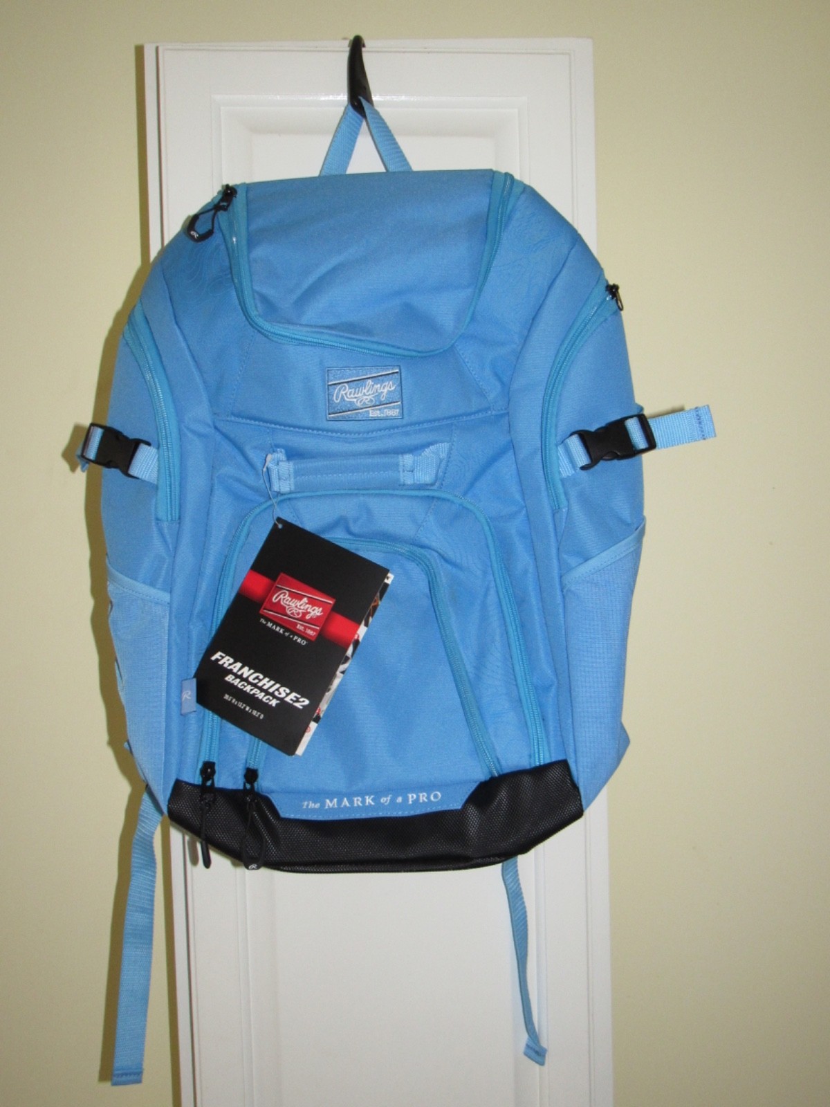 NEW Rawlings Franchise 2 Mark of a Pro Baseball Softball School Backpack Blue