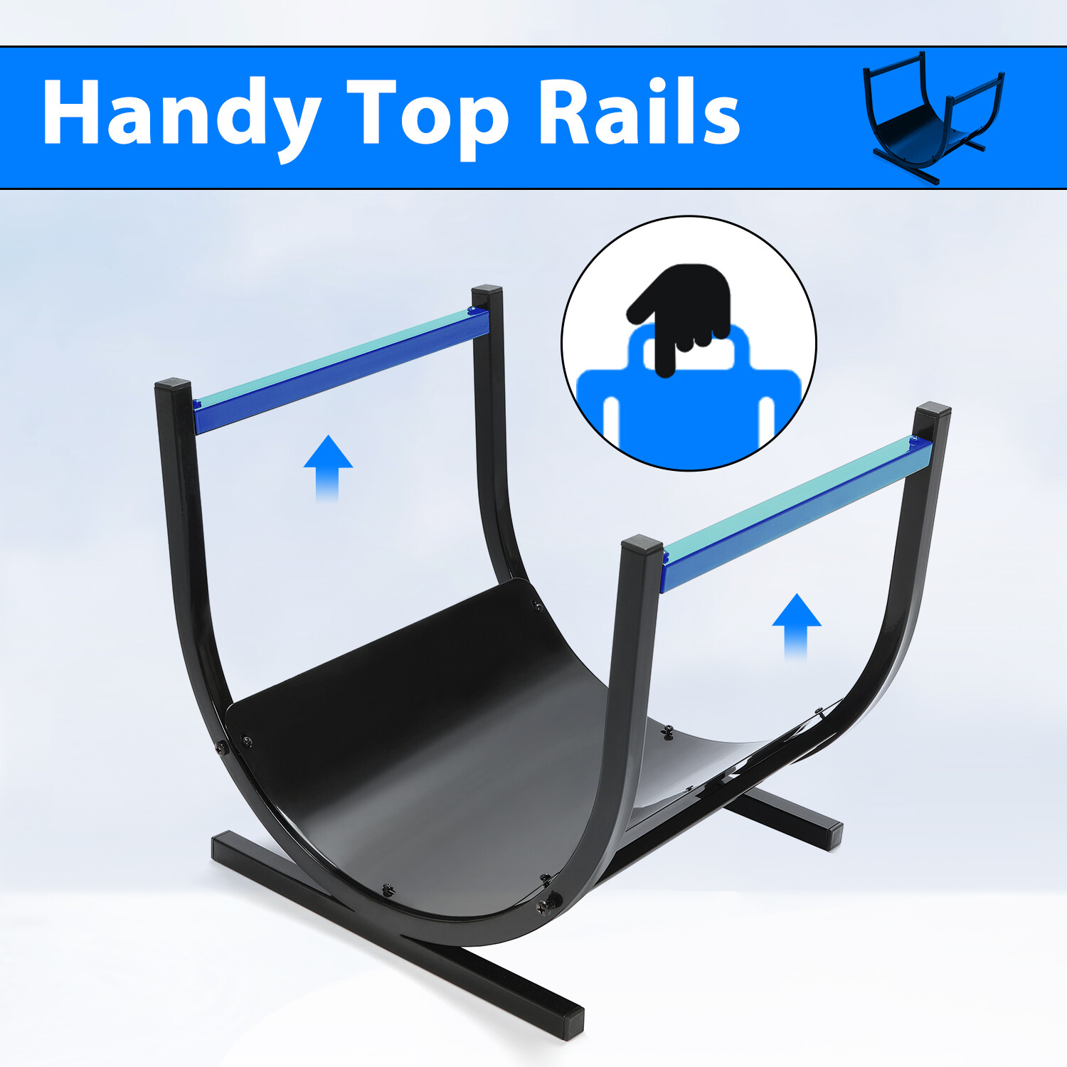 Metal Firewood Rack Log Holder Wood Storage Organiser Stand Fireplace Wood