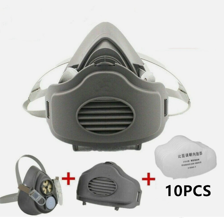 Premium Dust Respirator Mask with 10 Replaceable Filters for Industrial Protect
