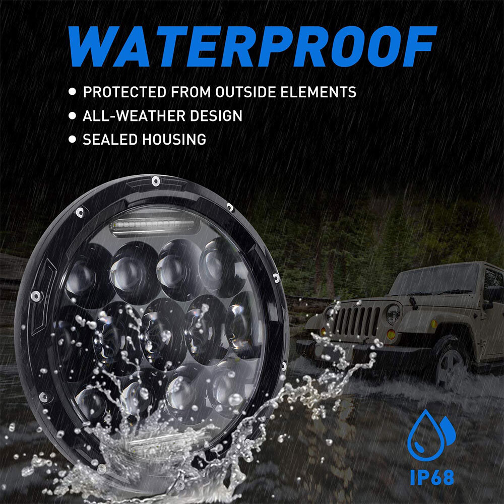 DOT 7 inch Motorcycle LED Headlight Hi-Lo Halo for Honda Shadow Spirit 1100 750