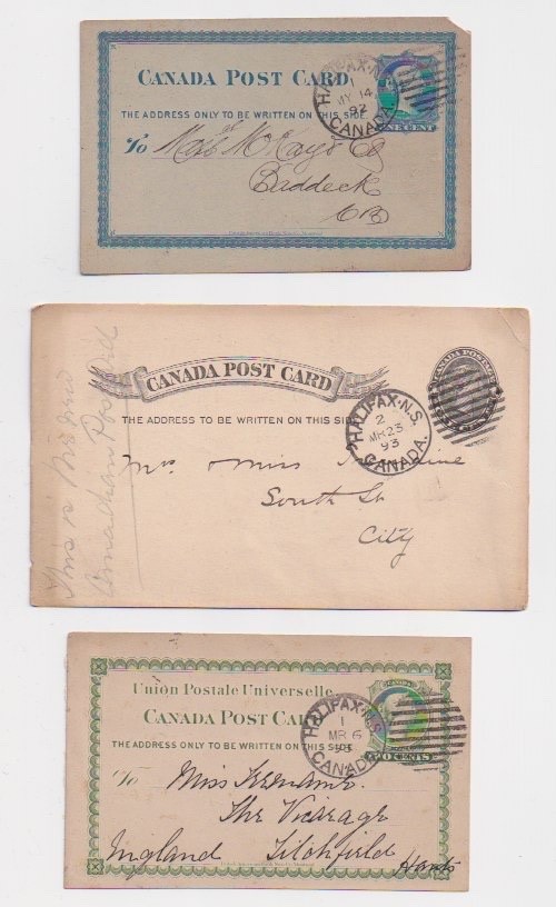 1890s Canada Postal Stationery Cape Breton History & Masonic 7 Post Cards