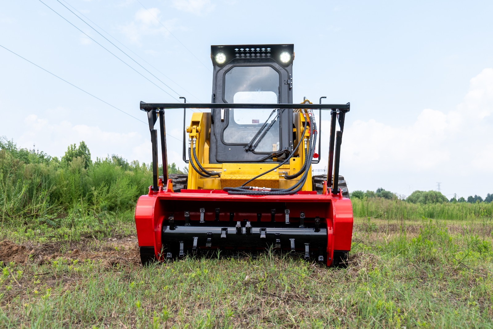46in Forestry Mulcher Heavy Duty Brush Mower Fits Bobcat Skid Steer Loader