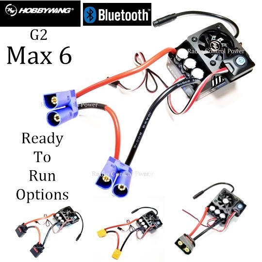 RCP-RTR Hobbywing EZRUN Max 6 G2 ESC 3-8s 200amp RTR Options QS8, XT90, EC5/IC5