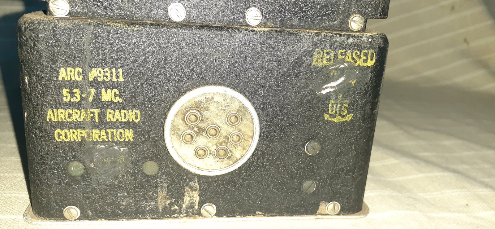 Vintage WWII T-21/ARC-5 5.3-7 MHz Range Aircraft Radio Transmitter, 1944