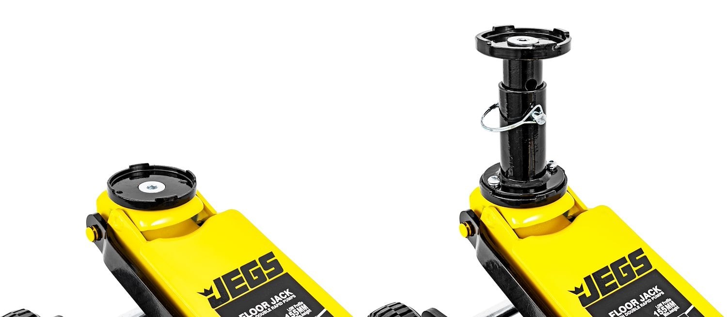 JEGS Heavy Duty 3-Ton Hydraulic Off-Road Floor Jack with Large Wheels and Built