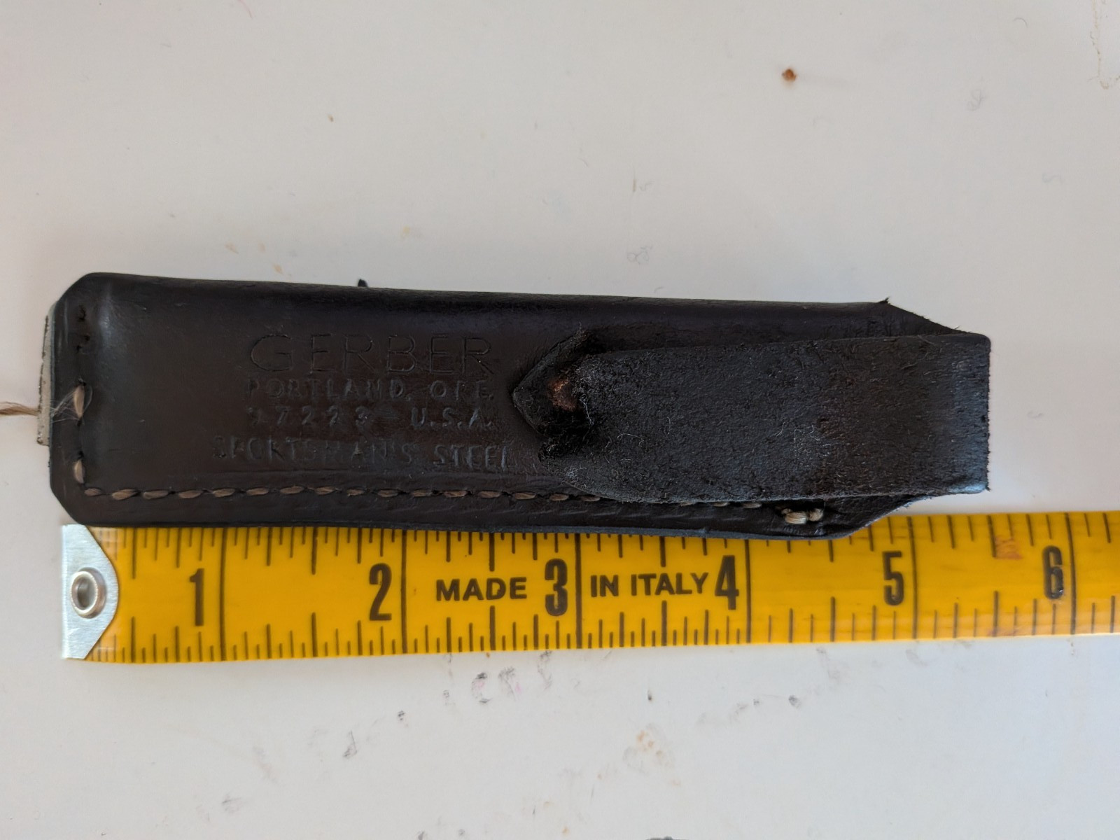 Gerber Sportsman's Steel Portland Oregon USA 5" Leather Handle Knife Sharpener