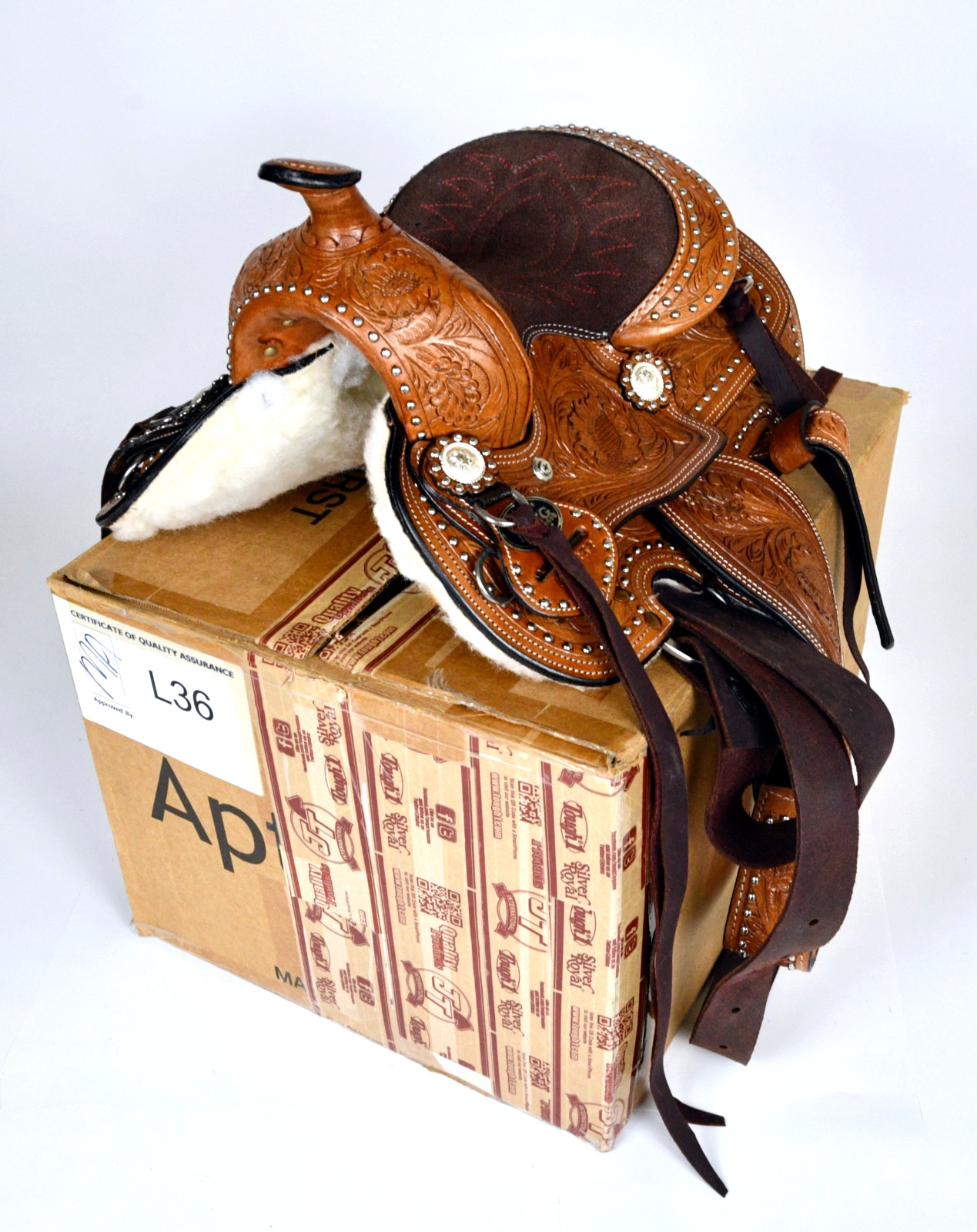 8" King Series Miniature Braden Trail Horse Saddle by Tough One KS-2638-33-8