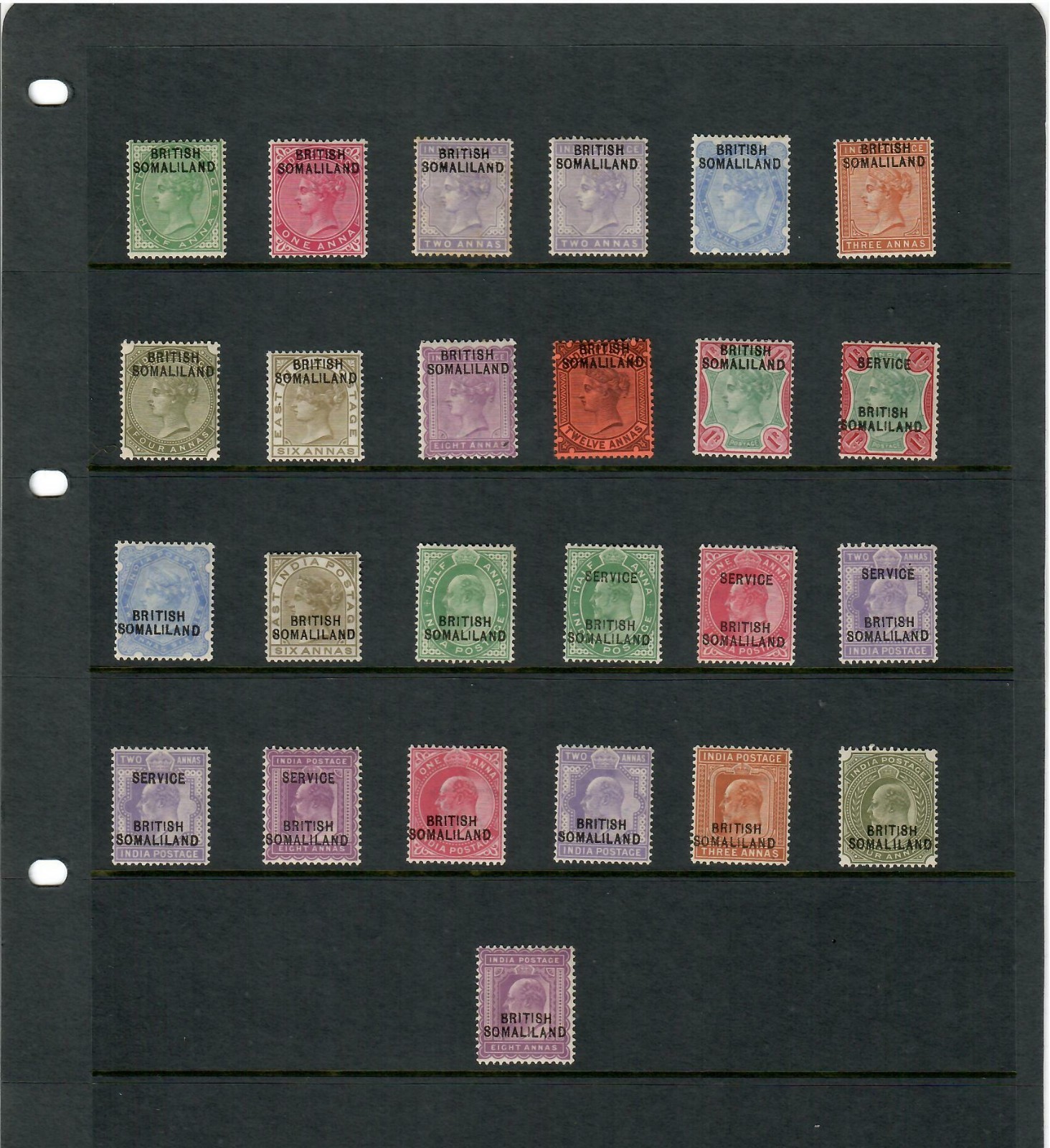 BRITISH SOMALILAND EARLY MLH-MH SELECTION