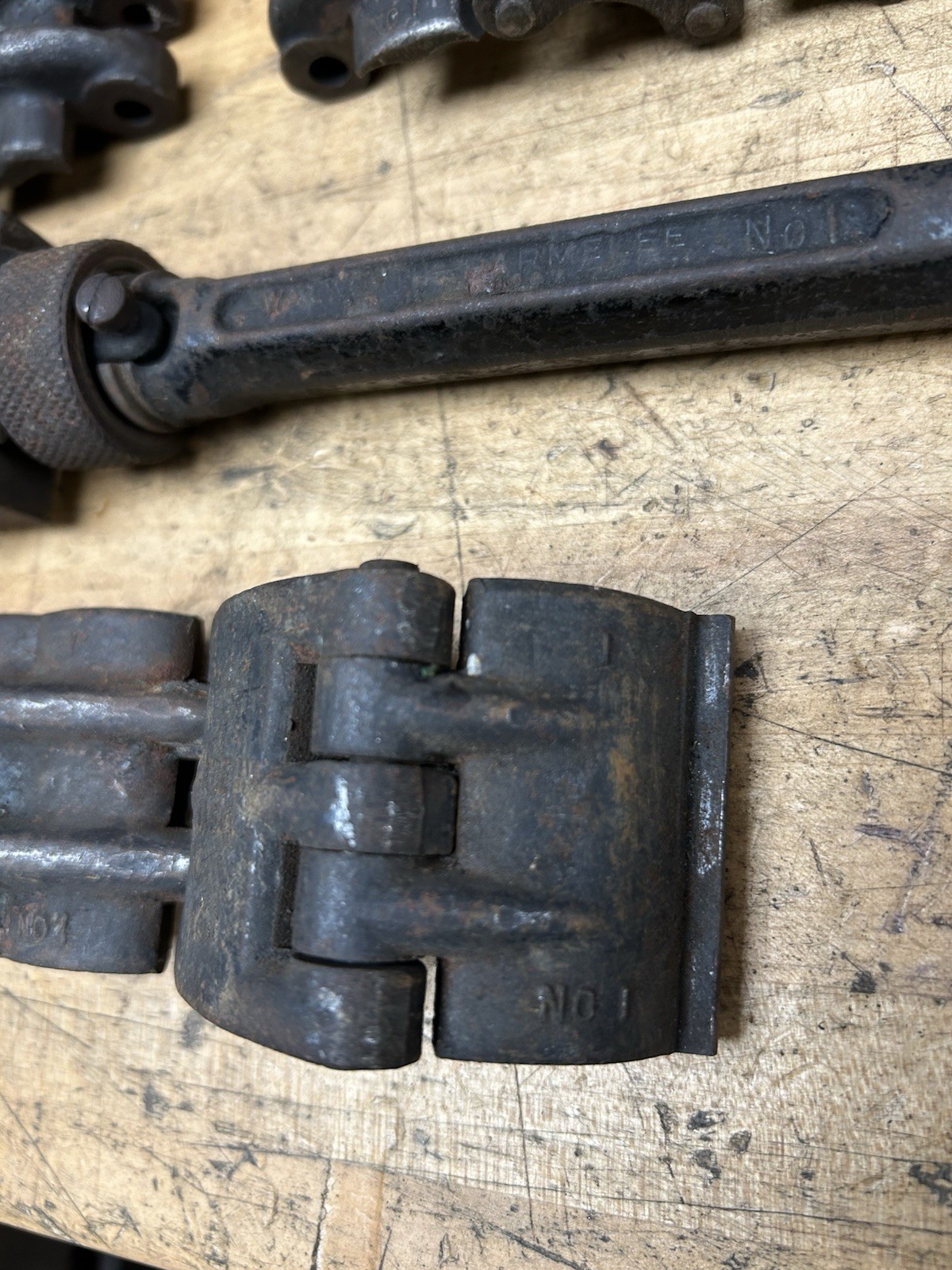 Antique Walworth Parmalee No. 1 Pipe Wrench With 4 Heads, RARE, Pat. 1907, USA