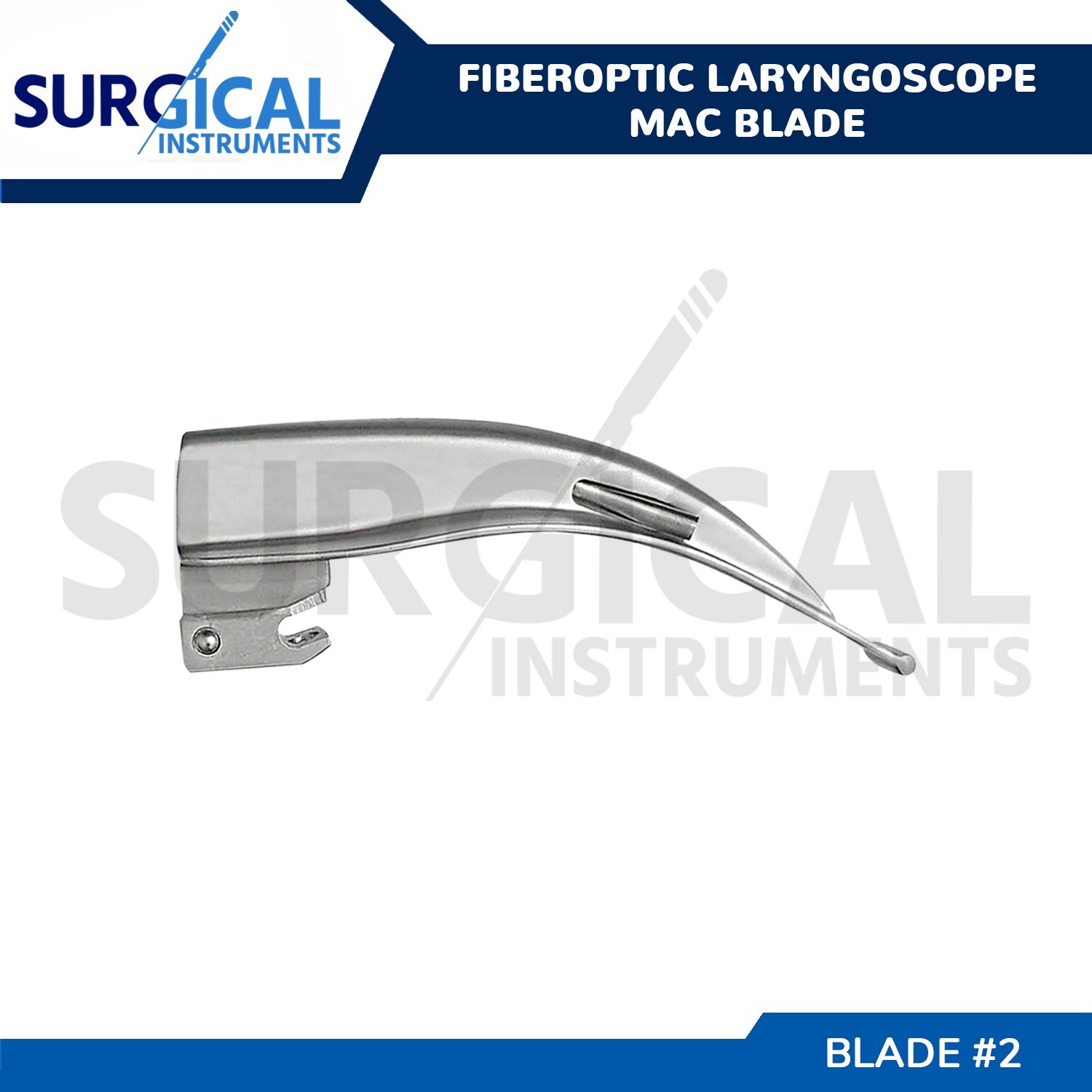 Fiberoptic Laryngoscope Mac Blade #2 - Anesthesia Intubation German Grade