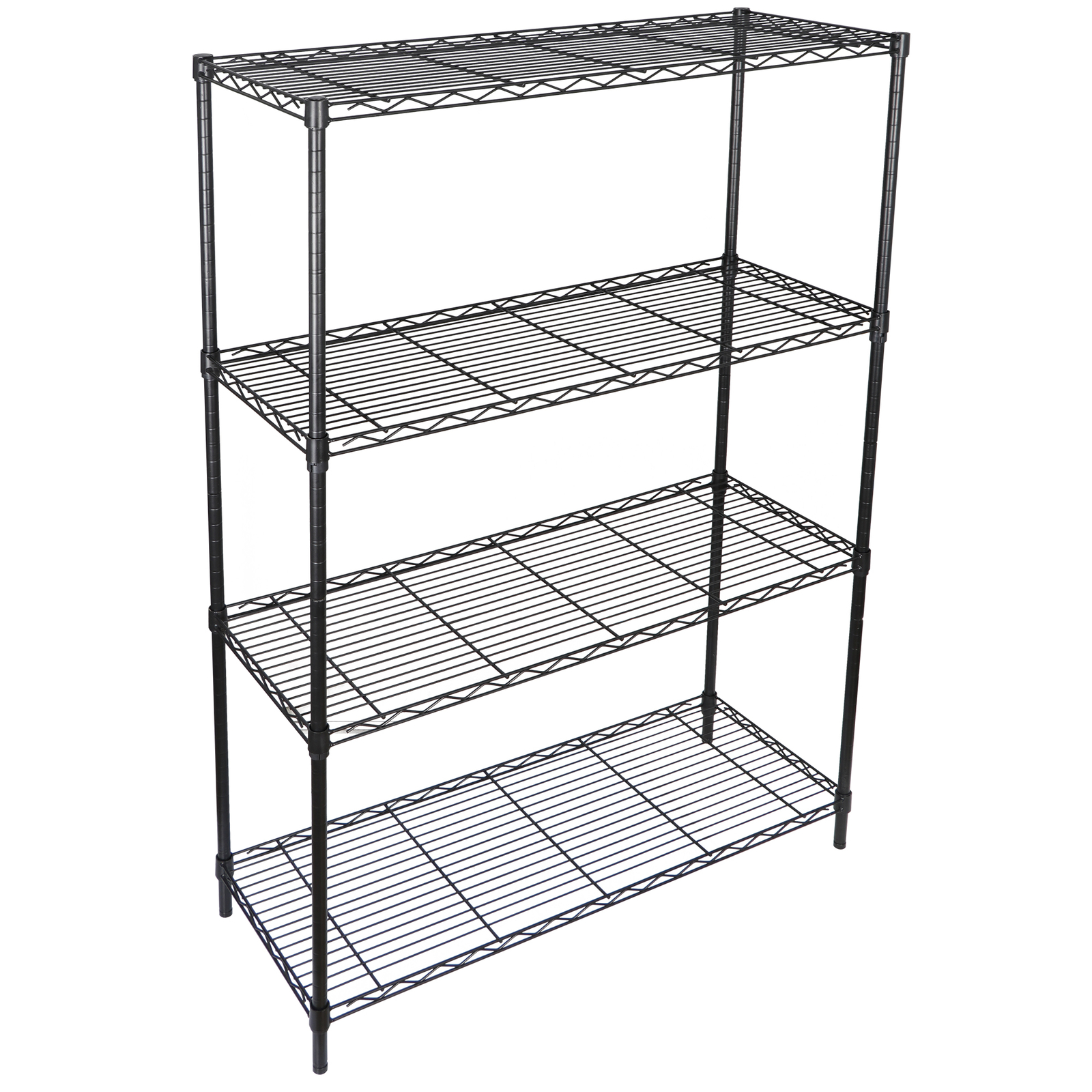 4-Shelf Heavy Duty Storage Wire Shelving Unit Kitchen Garage Rack Shelves Black