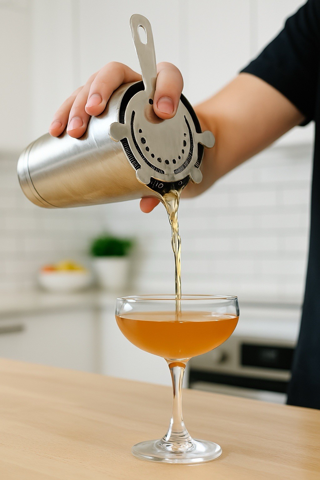 Cocktail Strainer, 1pcs Stainless Steel Bar Strainer for Drinks