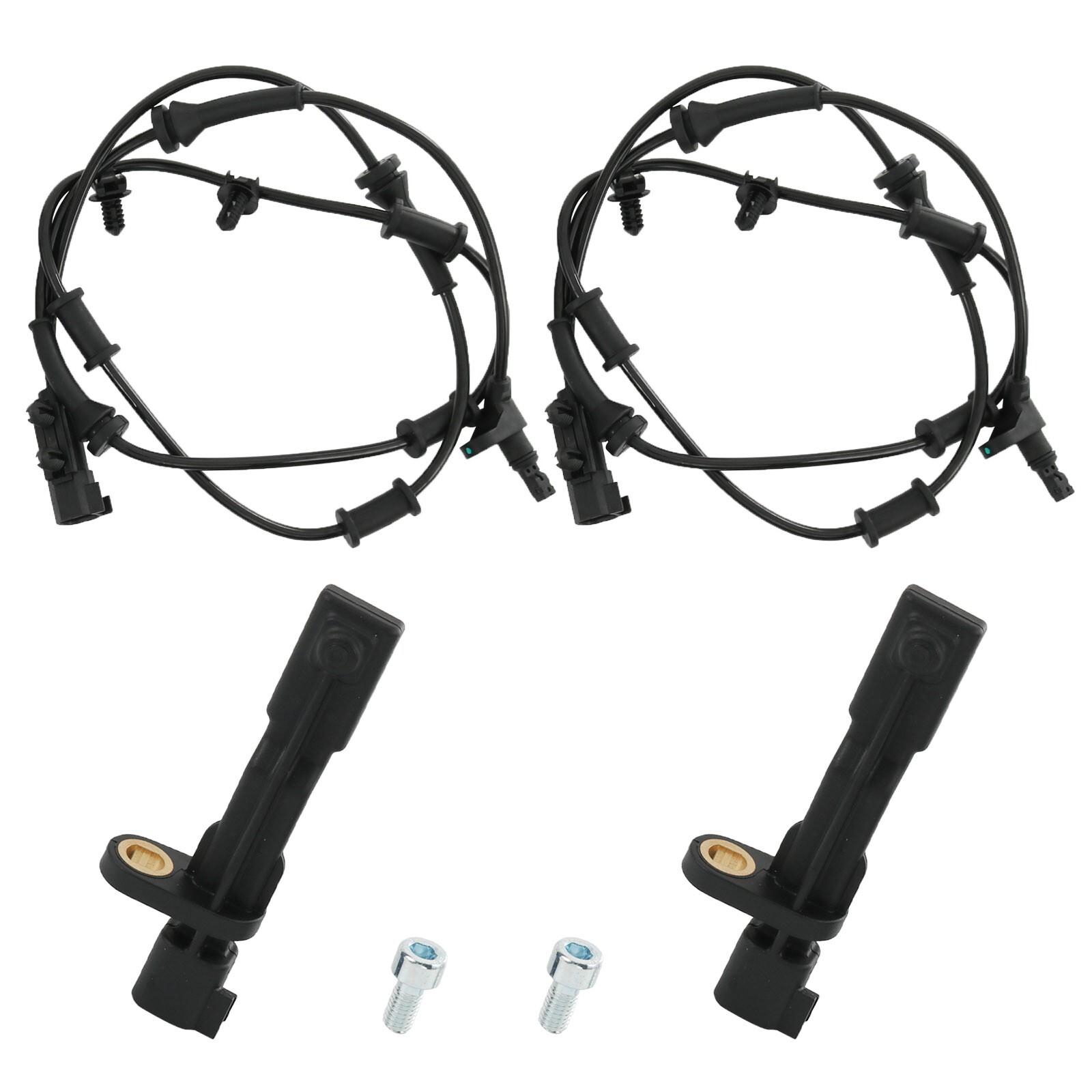 4 PCS Front Rear Left Right ABS Wheel Speed Sensor for 2007-2017 Jeep Wrangler
