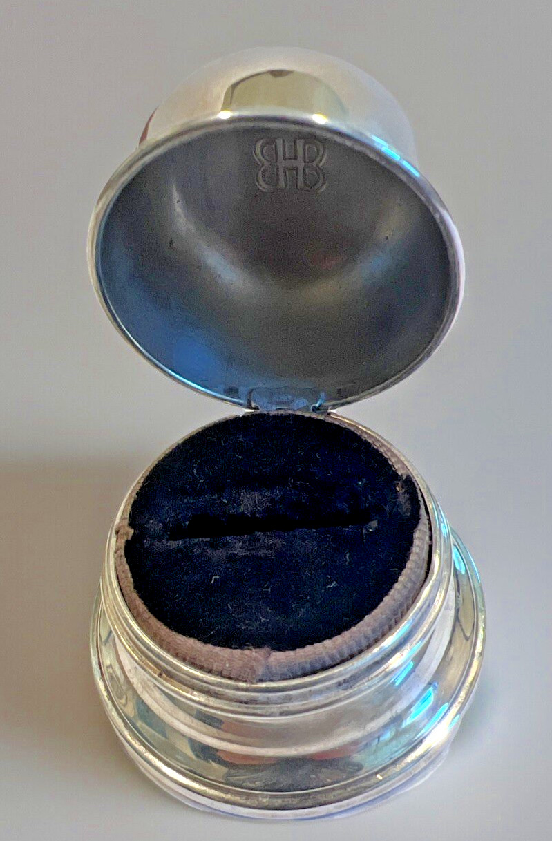 Vintage Sterling Silver Birks Engagement Ring Box With BIRKS Logo