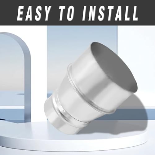 2PCS Metal Vent Duct Reducer 4" to 3" (100 mm to 80 mm) Galvanized Steel Round