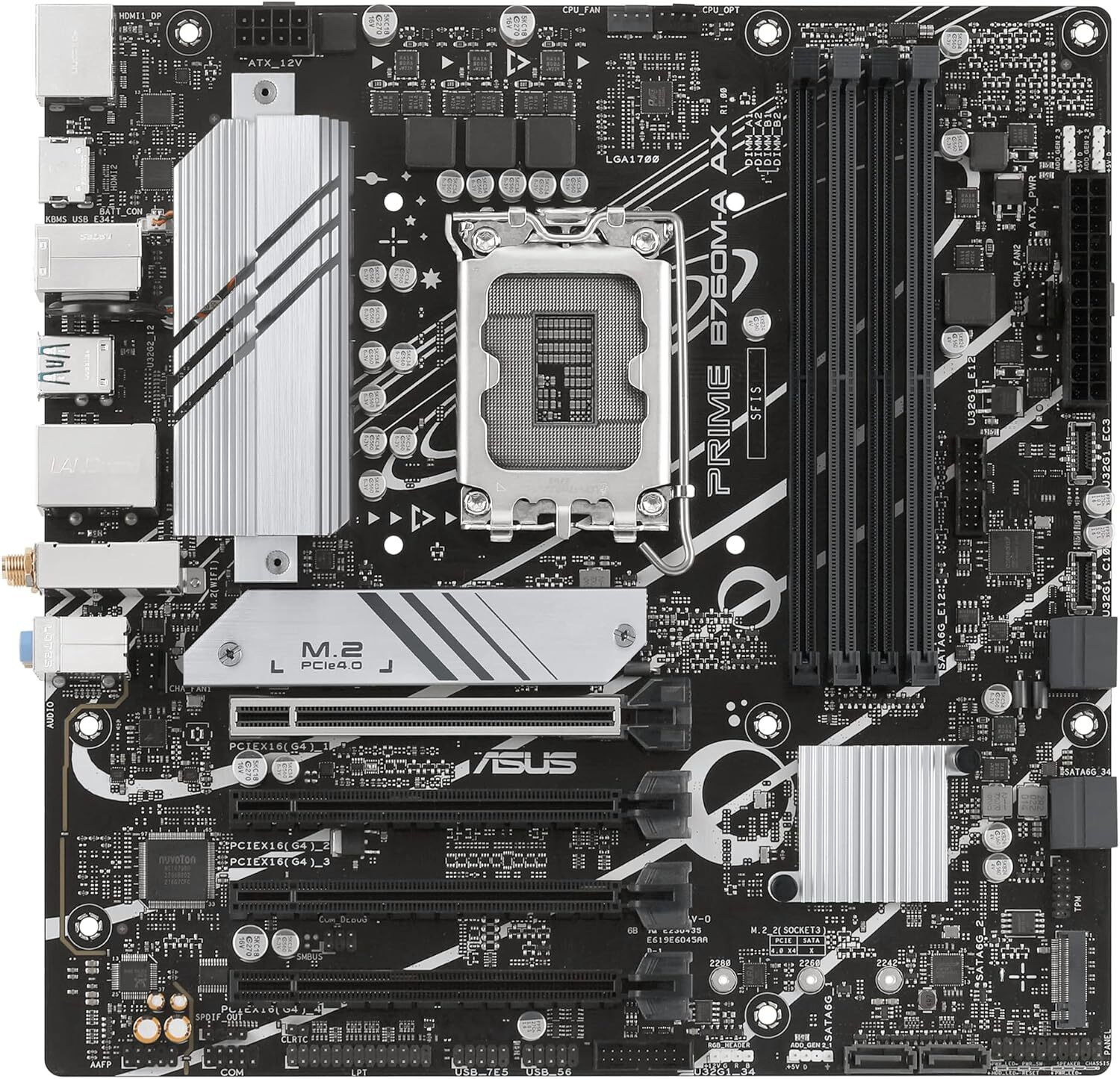 ASUS PRIME B760M-A AX Intel LGA 1700 B760 MicroATX Desktop Motherboard