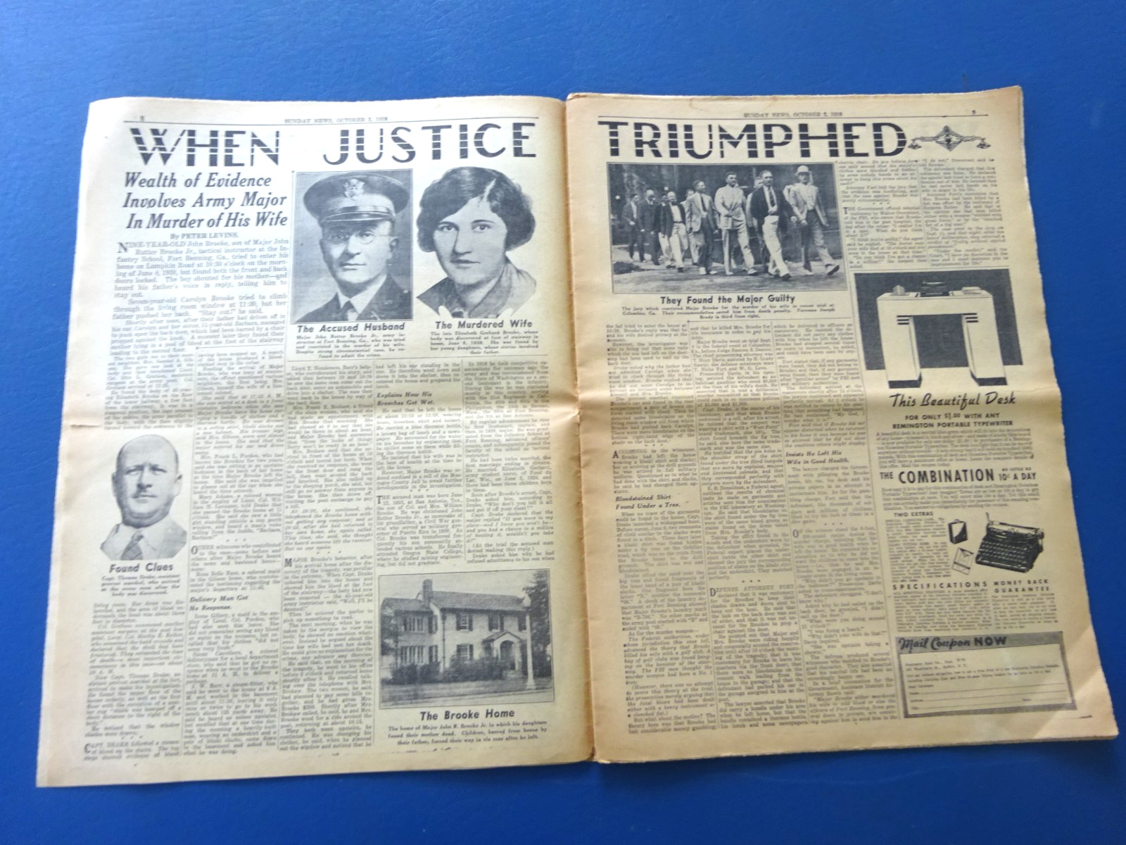 1938 NY Sunday News, Prelude War, Children Slay Parents, Yankees, Monte Stratton