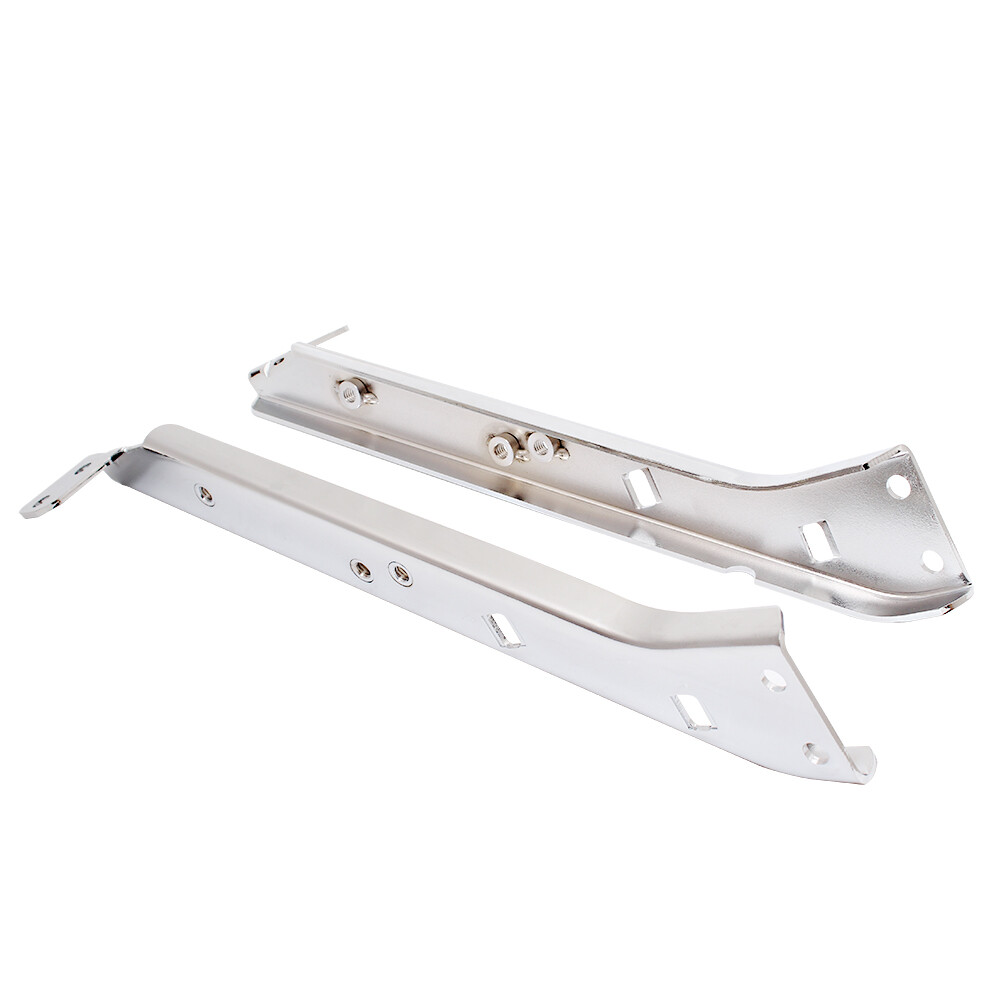 Pair Chrome Saddlebag Rail Support Brackets for Harley Touring FLT FLHT 85-08