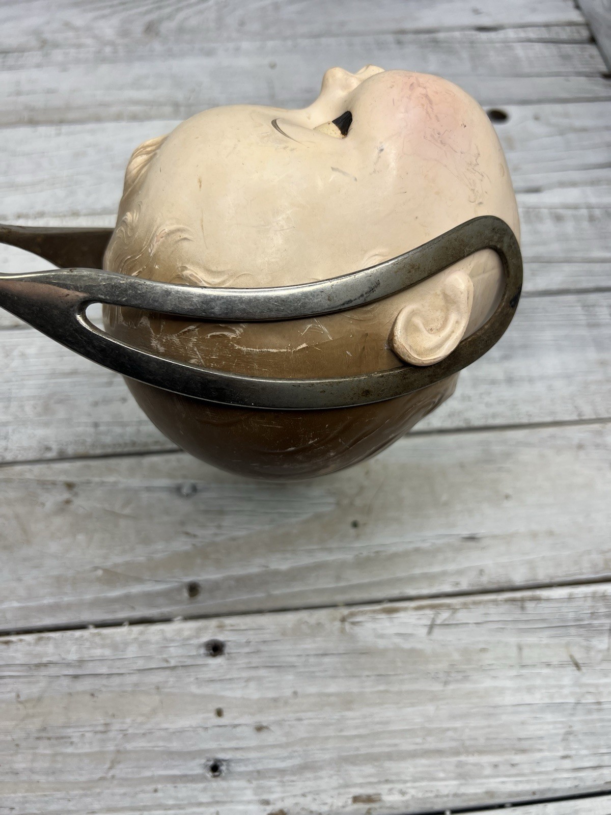 AS-IS Rusty Obstetrical Forceps Medical Birth Birthing Device Oddity Oddities