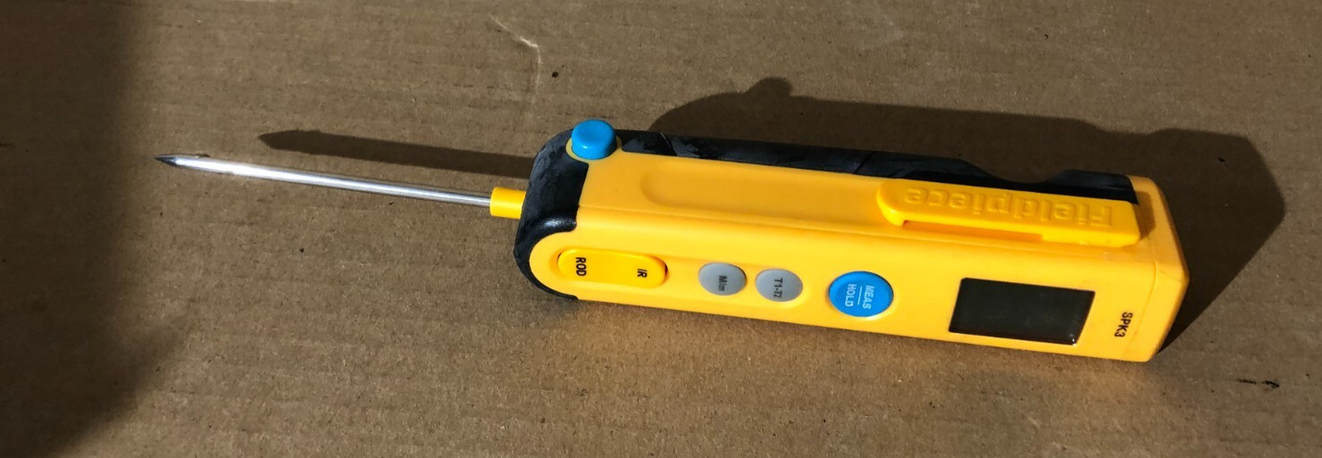 Fieldpiece SPK3 SP-K3 Infrared and Rod Digital Pocket Thermometer HVAC AS/IS