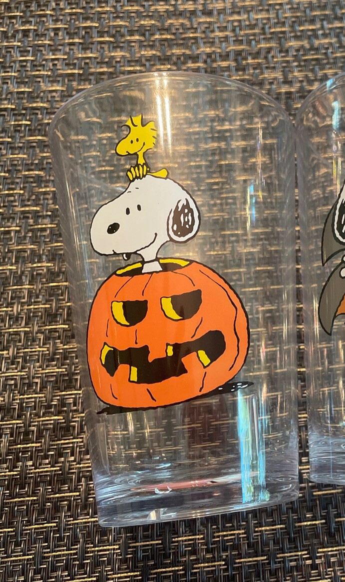 Disney Snoopy Pottery Barn cup Peanuts Halloween holiday party kid pumpkin new ,
