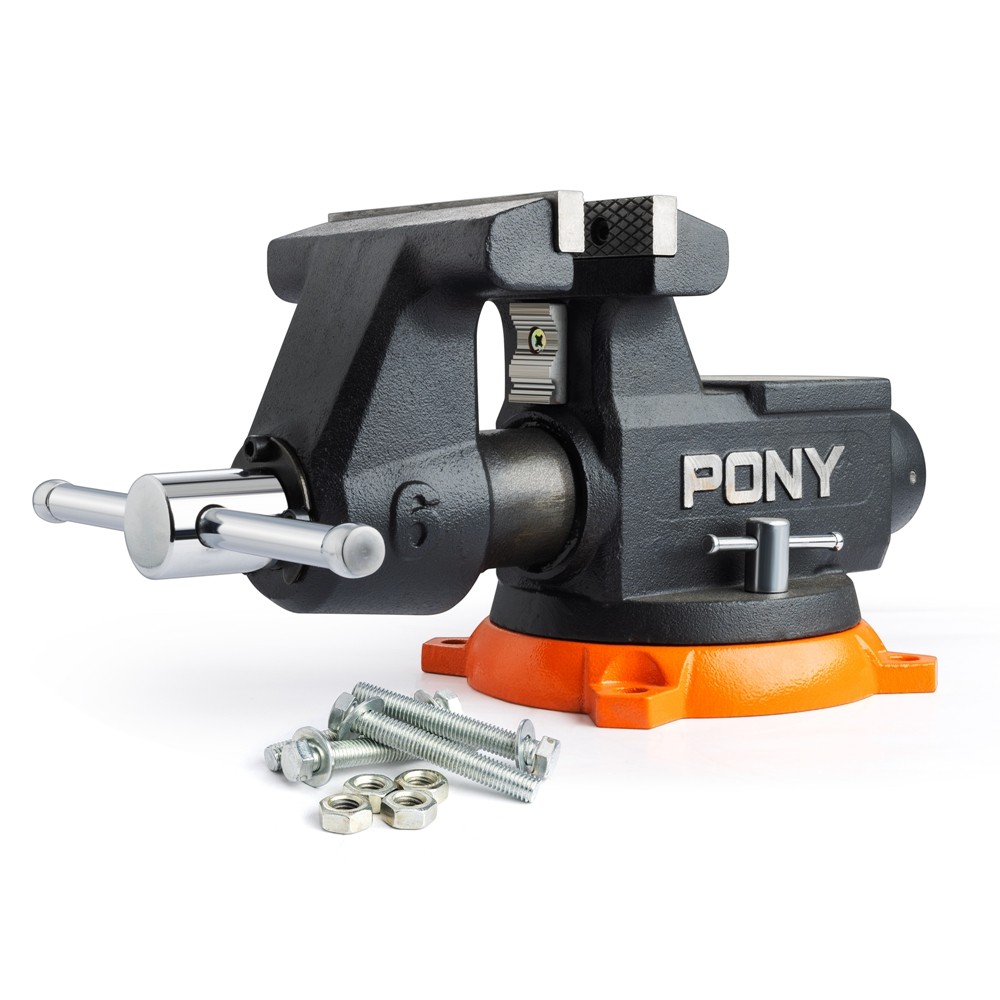 PONY 6" Heavy Duty Bench Vises 8800LBS Clamp Force Workbench Vise 360° Rotatable
