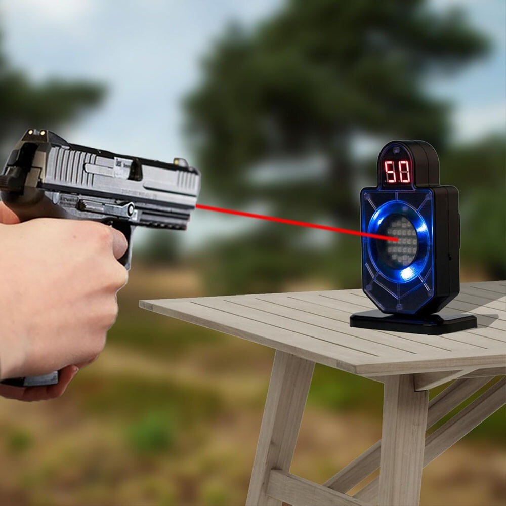 Portable Laser Trainer Target for Dry Fire Practice and Reactive Laser Shooting