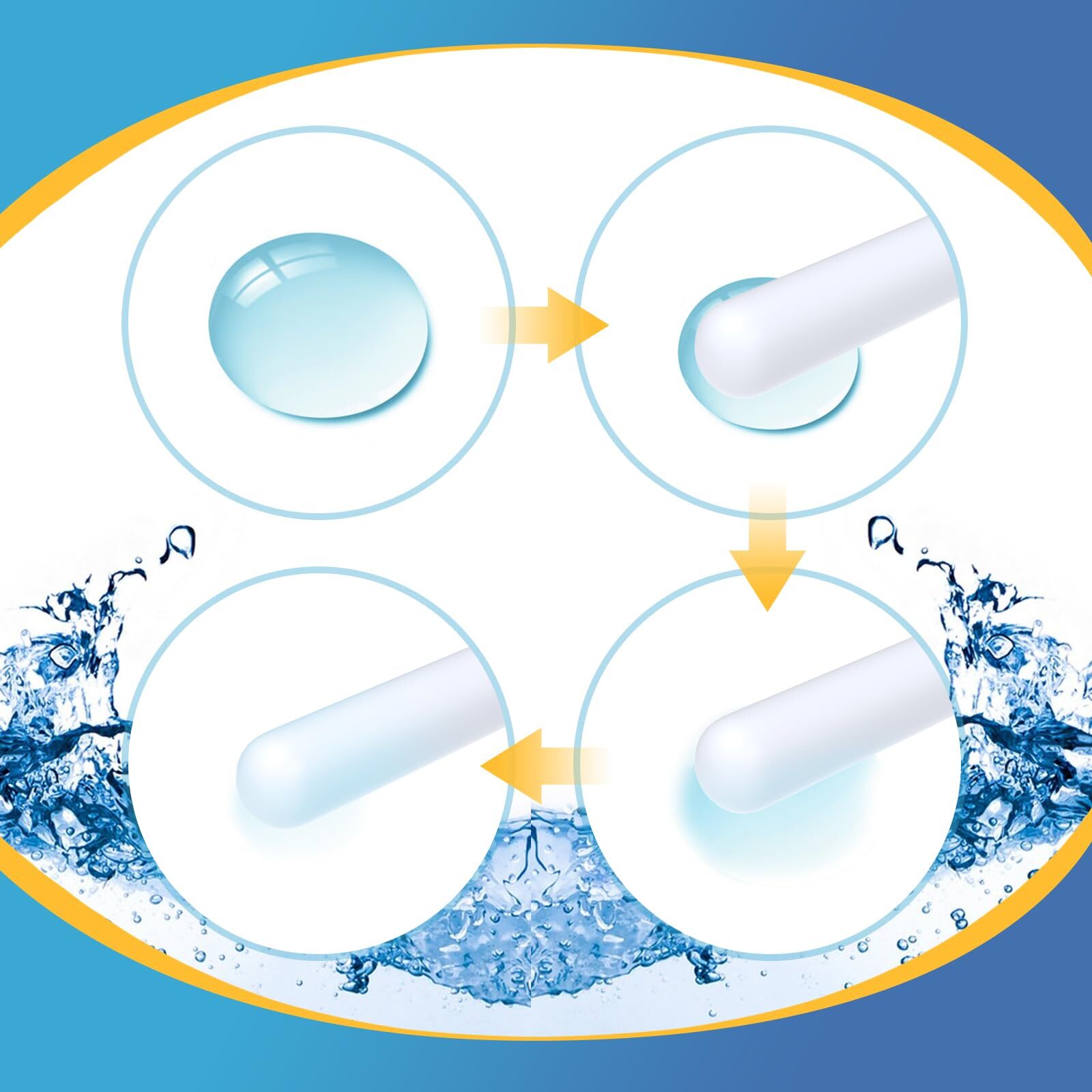 NUHUi Diatom Drying Rod Stick 5 Packs Reusable Moisture-Proof