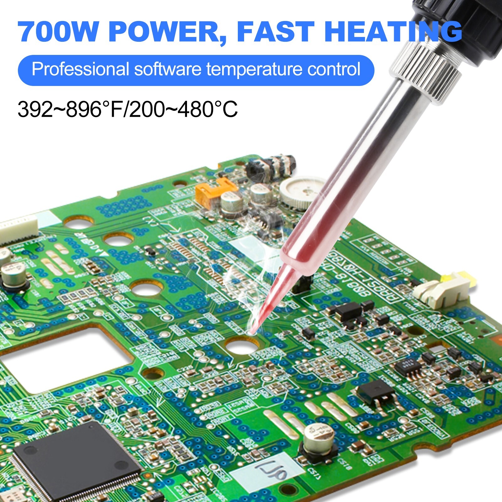 2-in-1 Rework Soldering Station 8586 Hot Air Gun Solder Iron Repair Tool 110V US