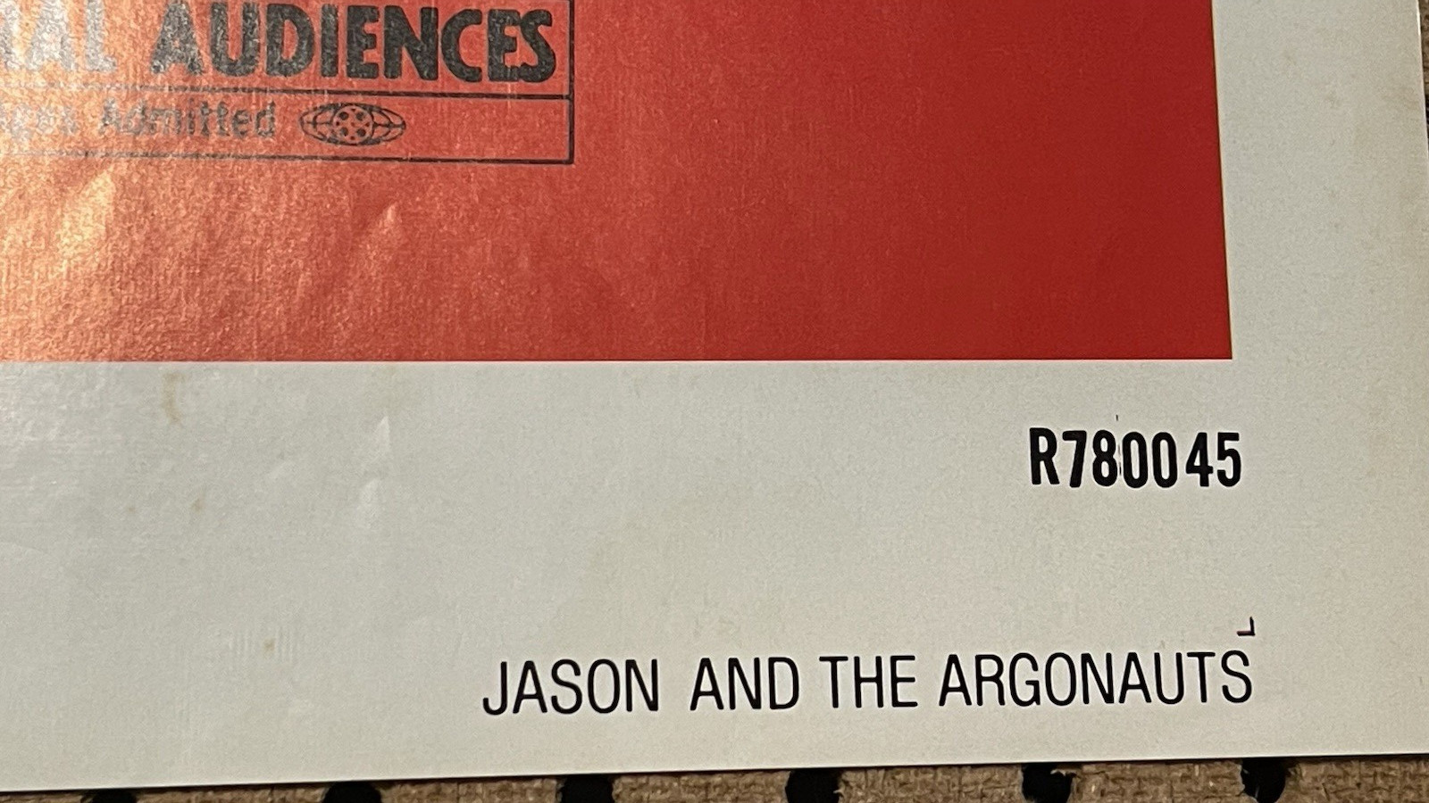 ORIG. MOVIE POSTER~ JASON & THE ARGONAUTS~1963/1978 RE~ ONE SHEET 27X40-3/4"