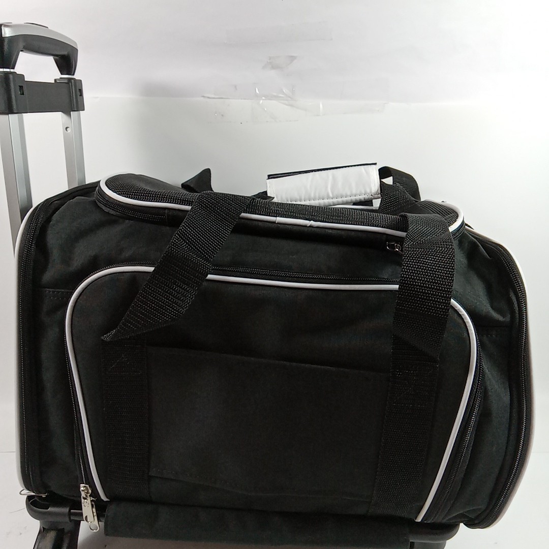 Airline Approved Expandable Premium Pet Carrier on Wheels- Two Sided BLACK...215
